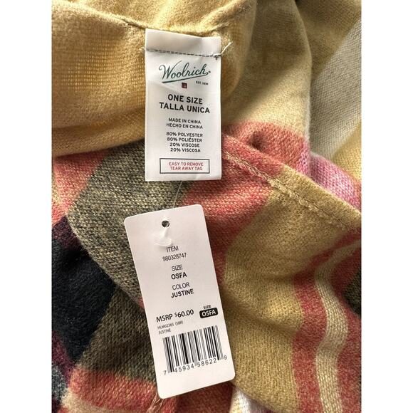 Woolrich Womens Ultra Soft & Cozy Blanket Wrap (Justine) One Size, NEW - Picture 8 of 8